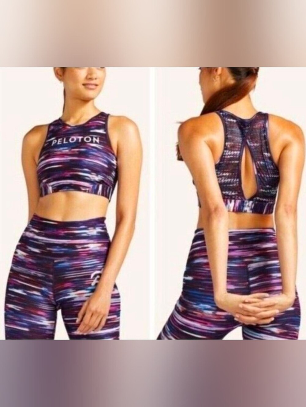 Peloton x WITH Melody High Neck Racerback Cutout Back Sports Bra XS NEW
